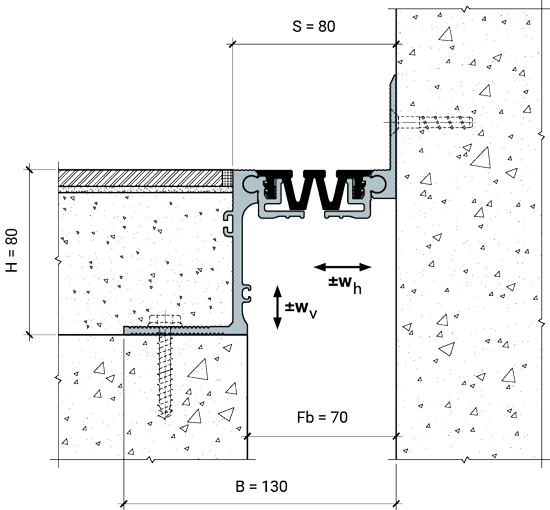 <strong>Стандартная поставка:</strong> <br>MANGRA 4520-065, h = 80 мм, Угол