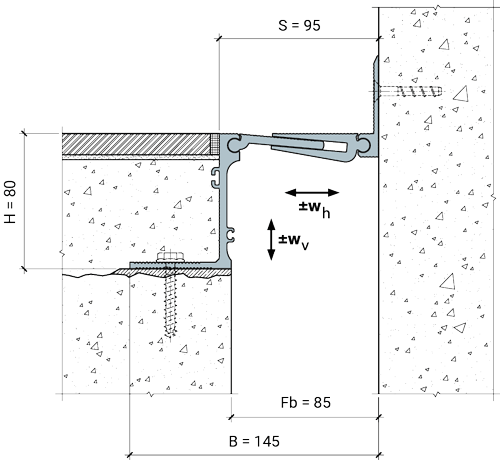 <strong>Стандартная поставка:</strong> <br>MANGRA 5320-070, h = 80 мм, Угол