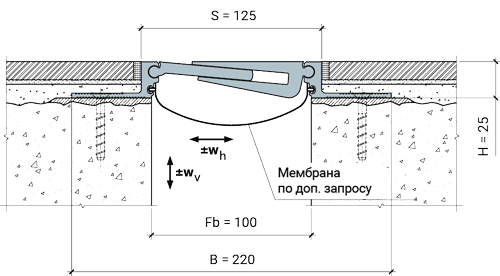 <strong>Дополнительный вариант поставки:</strong> <br>MANGRA 5320-100, h = 25 мм (с мембраной)