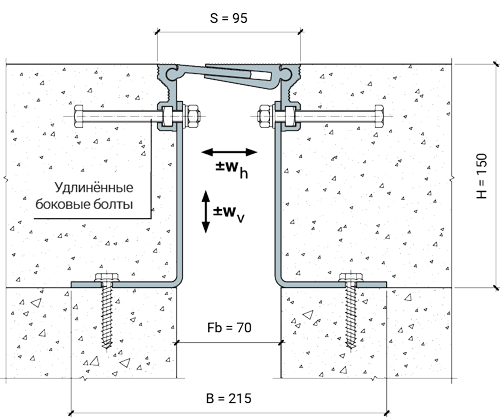 <strong>Дополнительный вариант поставки:</strong> <br>MANGRA 5370-070, h = 150 мм (с удлинёнными боковыми болтами)