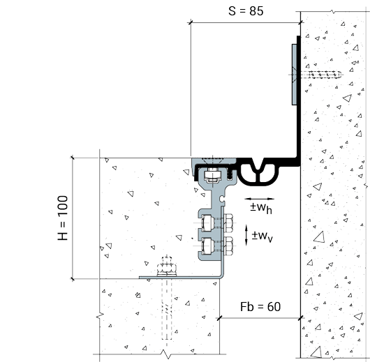 <strong>Стандартная поставка:</strong> <br>MANGRA 6270-060, h = 100 мм, Угол